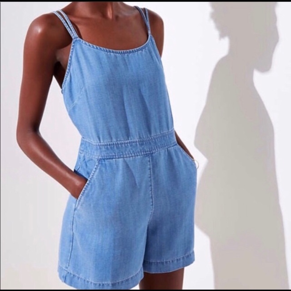 LOFT denim romper, NWT, 00